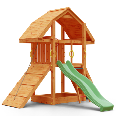 Wooden playhouse with a slide BUFFALO