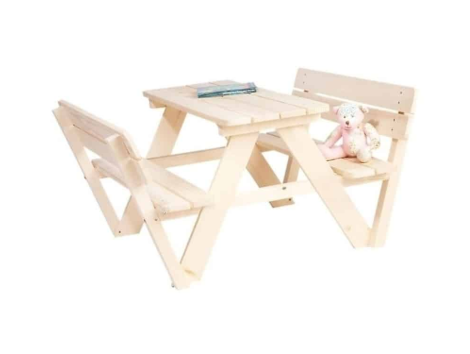 Children's picnic table with backrests