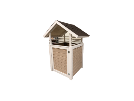Single bin storage 240L with a GABLE roof | 0.8 x 0.8m