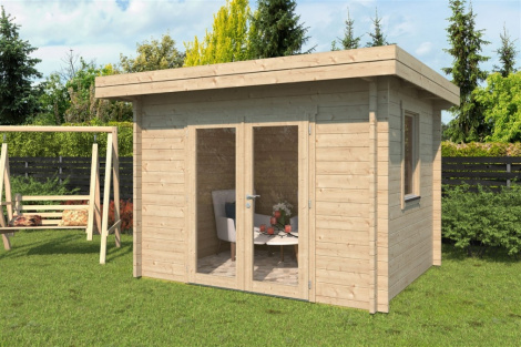Modern garden shed BARUDA 44  | 3.6 x 3.3 m (11'9'' x 10'7'') 44 mm