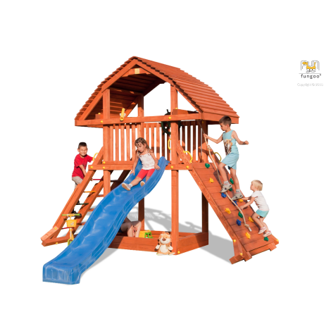 Wooden playtower with a slide GIANT
