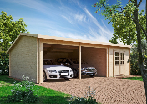 Wooden Garage HOLNIS 44 | 5.71 x 9.12 m