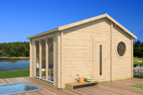 Sauna cottage with a lounge LAHTI 90 | 3.86 x 5.4 m