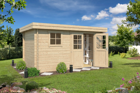 Flat roof garden shed Ruth 28 C | 3.8 x 2.4 m