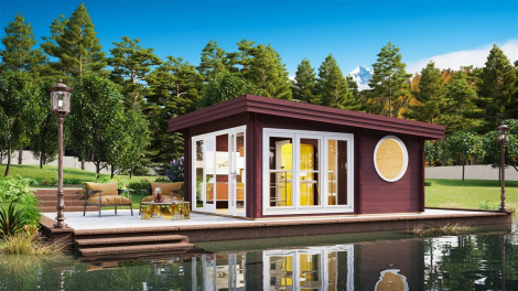 NEW! Nordic sauna cabin Tanonka 70 | 4.8 x 6 m (15'9'' x 19'7'') 70 mm